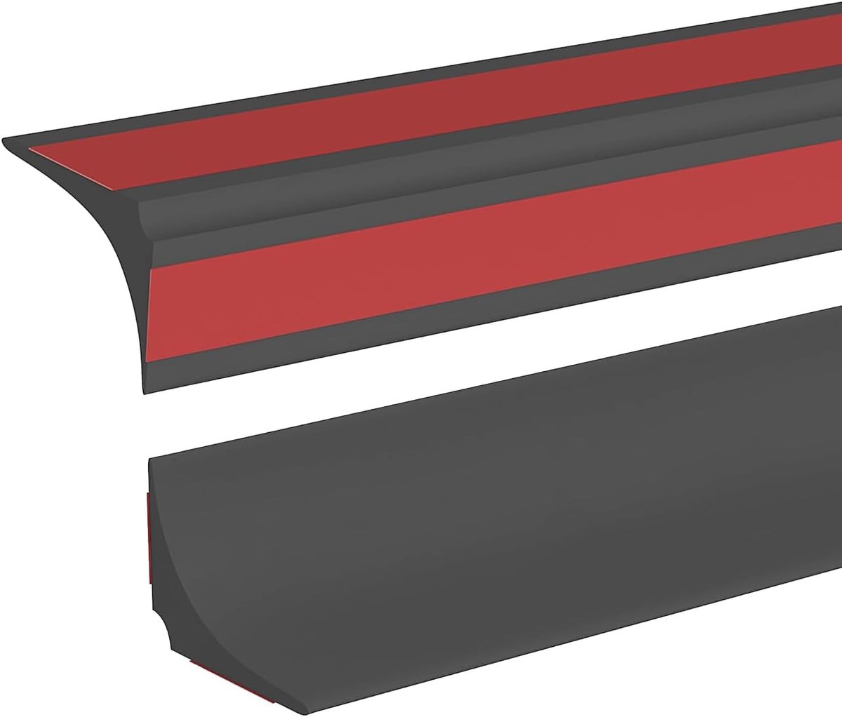 Siliconen Douche Drempel Waterafscheiding,Zelfklevend Waterruimte Badkamer Vloerafscheiding,Afdichtingstrip,Kalkwaterafhoudstrip Voor Wasbak Frameloze Douchedeur,Zwart(1M,15x15mm)