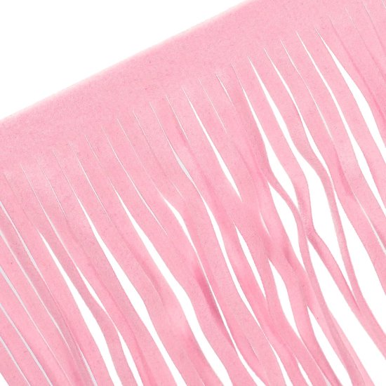 2 meter 30,5 cm PU lederen franje lint dubbelzijdig lederen naaien kwasten franjes voor doe-het-zelf naaien jurk handwerk rok decoratie, roze — afbeelding 5