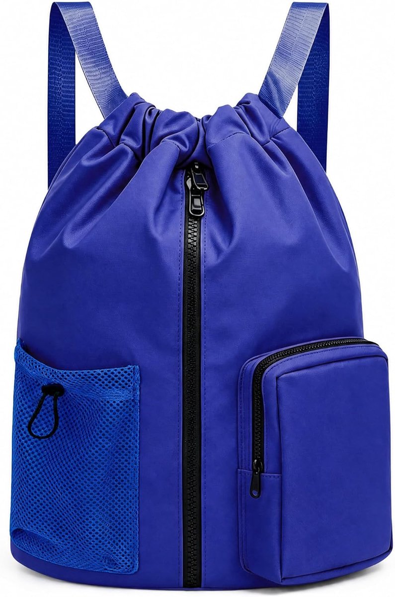Sporttas voor dames, zwemrugzak, gymtas, sporttas, gymtas, sportrugzak heren, voor fitness, yoga, tennis, backpacken (blauw)