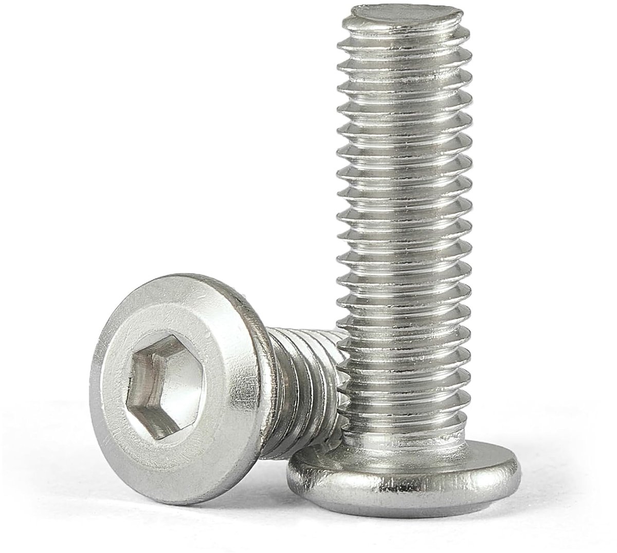 30 sets M6 x 30 mm binnenzeskant schroeven met verzonken kop, roestvrij staal 304 (A2/V2A/VA), platte kop schroeven voor meubels, roestvrijstalen schroeven