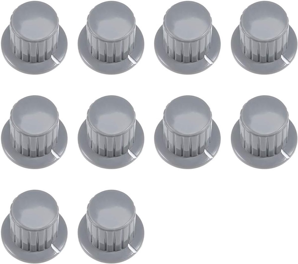 Sourcing map 5 stuks kunststof draaiknop potten grijs 6 mm invoegen schacht 16 x 16,5 mm 10pcs-M