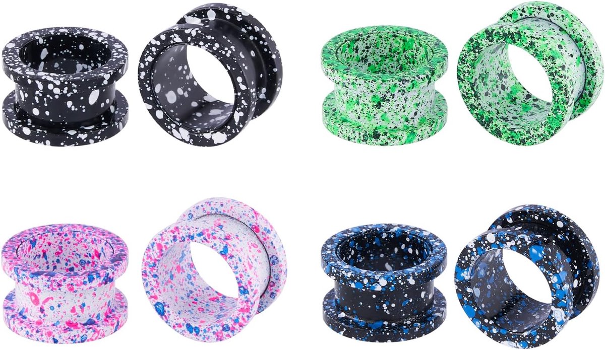 Tunnels oorplugs roestvrij staal vlek double flared schroefsluiting expander 6 mm - 16 mm