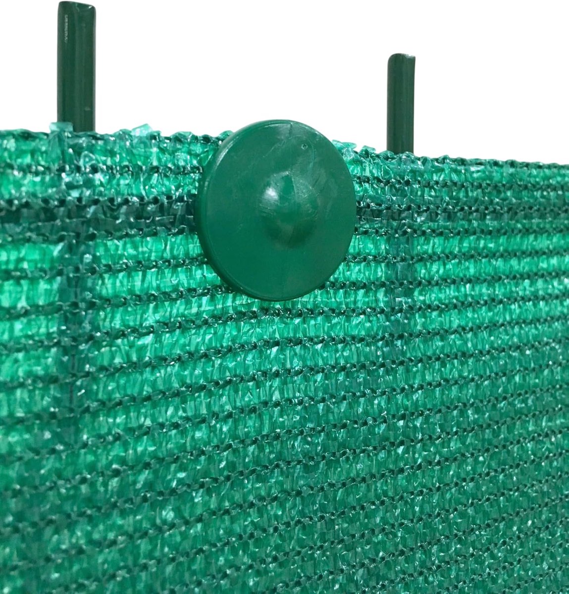 Bevestigingsclips voor privacyschermen op stijve panelen (stangdiameter 5mm (3/16") | UV Behandeld | 100 Stucks, Kleur Groen.
