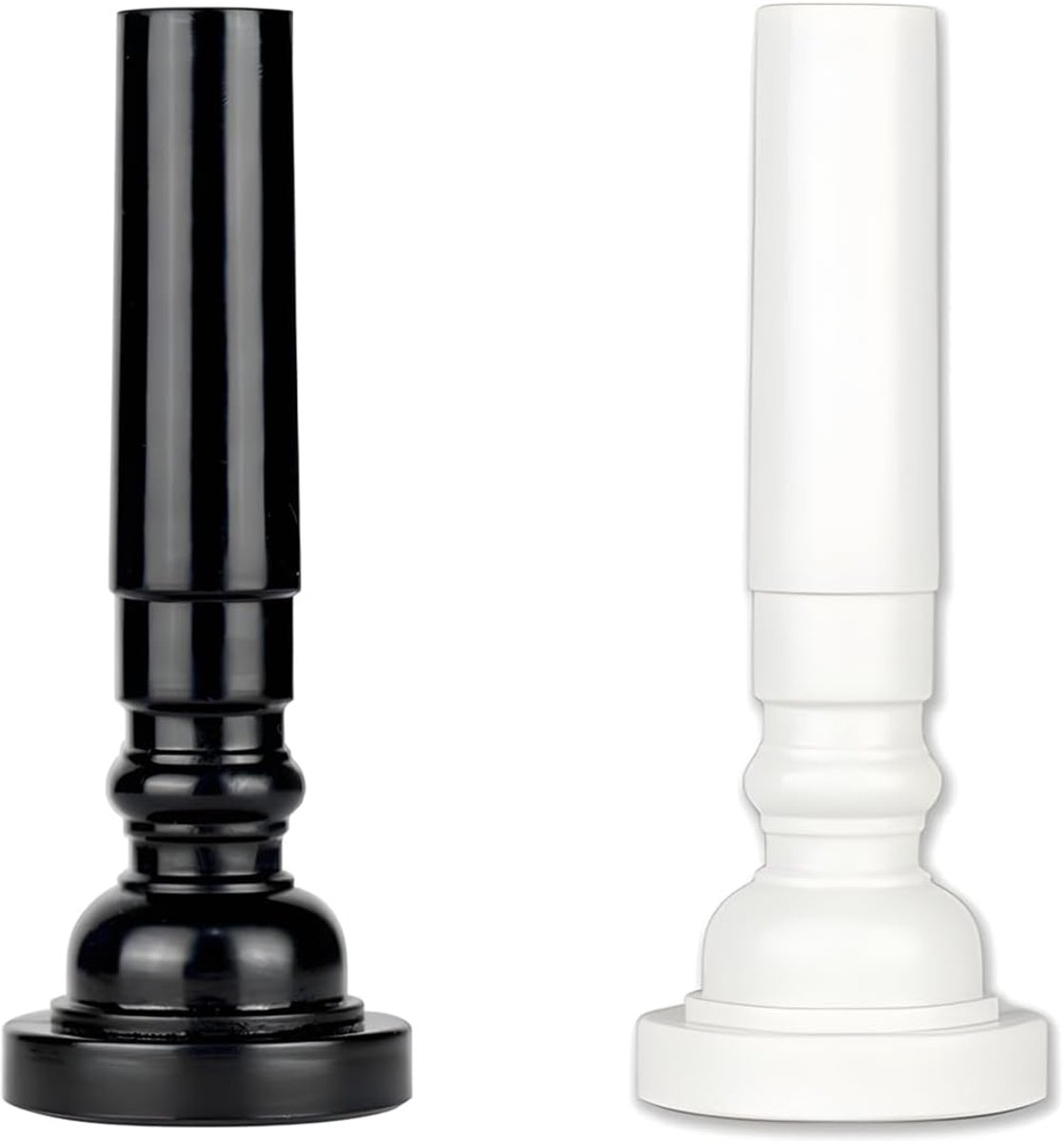 2 plastic mondstukken voor jeugdtrompet, 7C trompet mondstukken voor blaasinstrumenten, 1 x zwart en 1 x wit