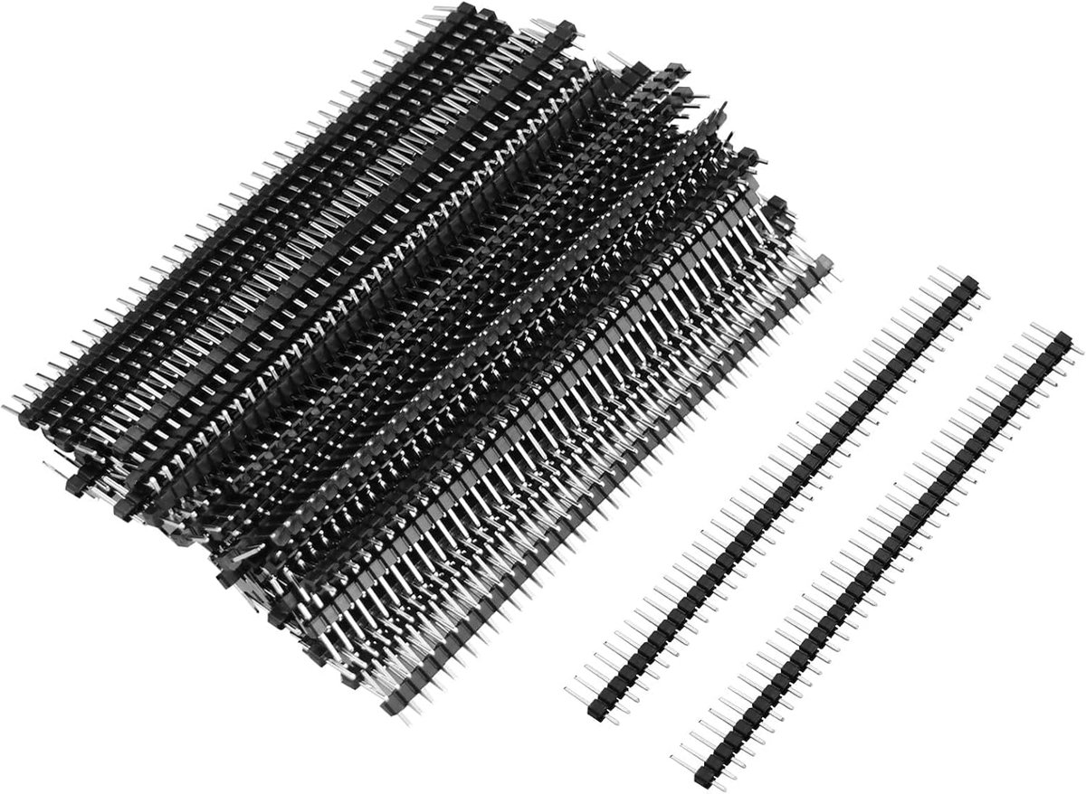 2,54 mm Pitch Rechte Enkele Rij Header Connector 1x40 Pinnen, 50 stuks, voor Printplaten en Prototyping