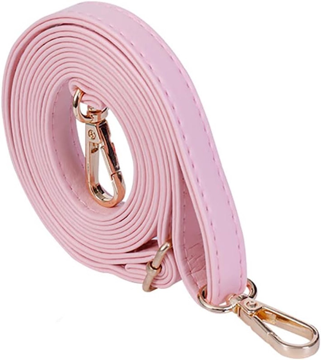 Verstelbare schouderriem, lederen schouderriem, breed 1,45 cm, tasriem, lang 140 cm, tasriem, reservetassen, riem, accessoires voor crossbody tas, schoudertas, roze