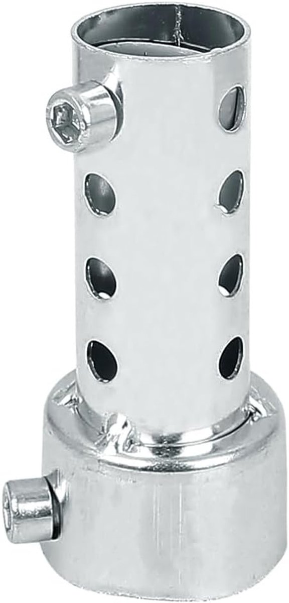 Zone XSQ-03 Uitlaatdemper voor motorfiets, 45 mm, afneembare universele achterdemper (kort, zilver)