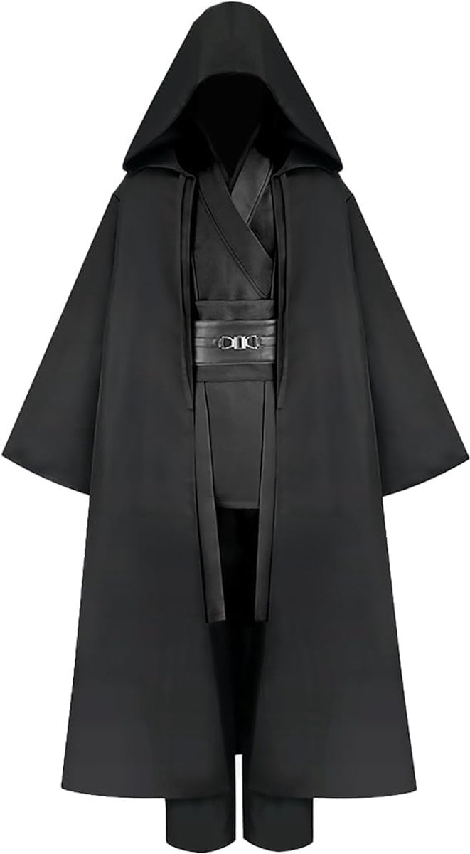 Jedi Tuniek Kostuum Hooded Robe Ridder Fancy Volledige Set Halloween Cosplay Maskerade Party Kostuum