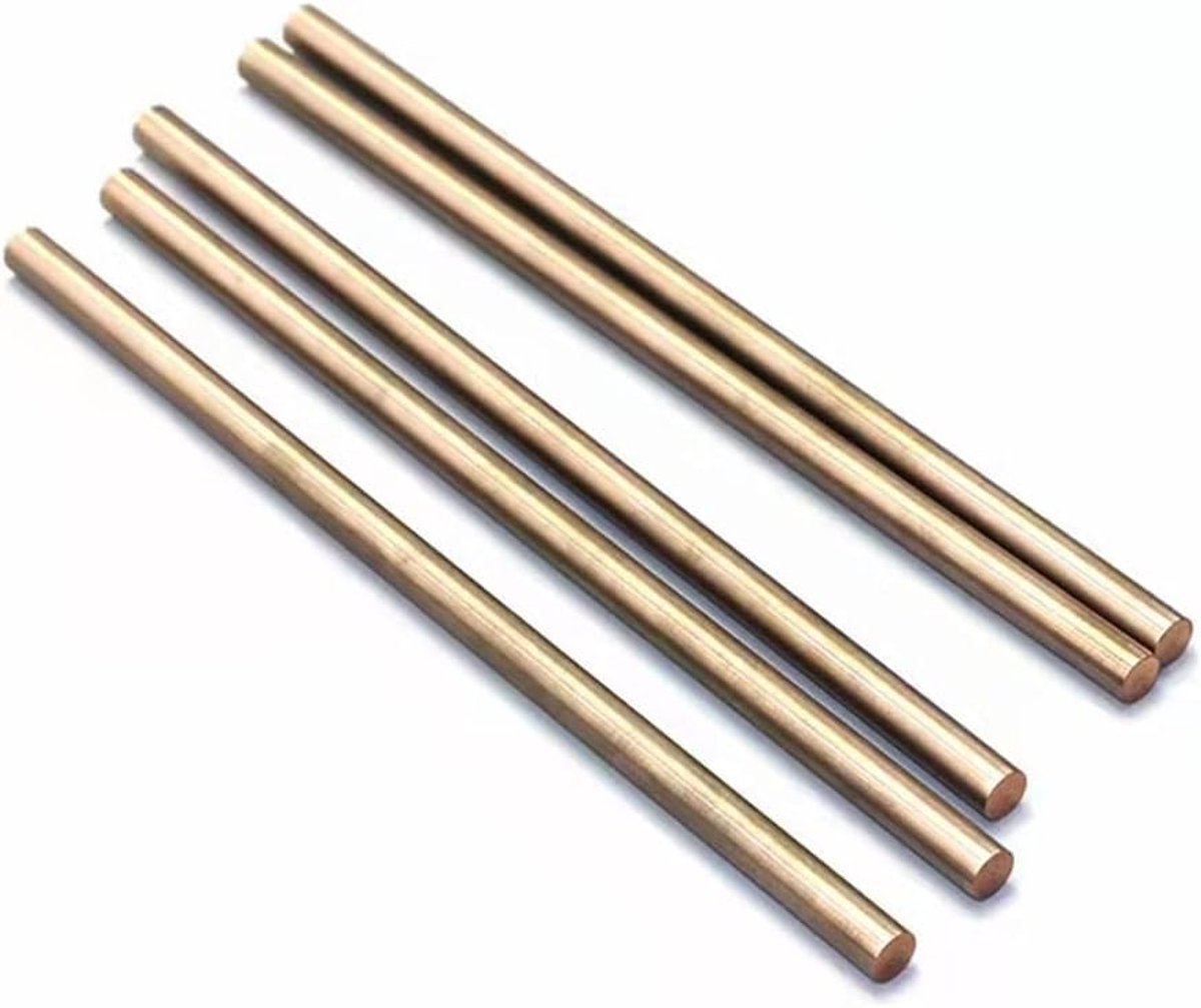 1 stuk wolfraam koperen staaf 80, wolfraam koperlegering 8 mm x 200 mm, temperatuurbestendigheid, hoge hardheid, geschikt om te lassen