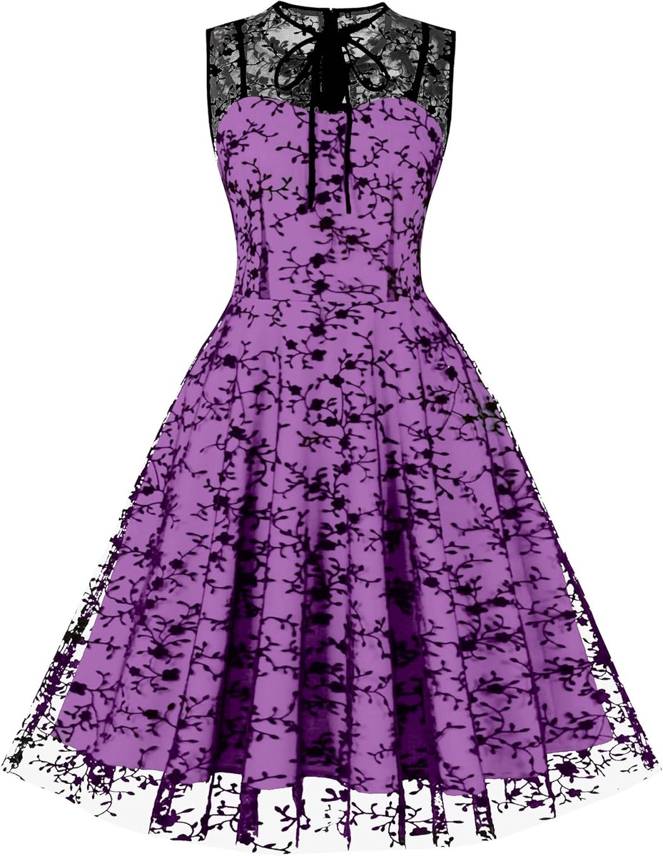 Vrouwelijke Vintage Formele Diner Tule Geborduurde Bloemen