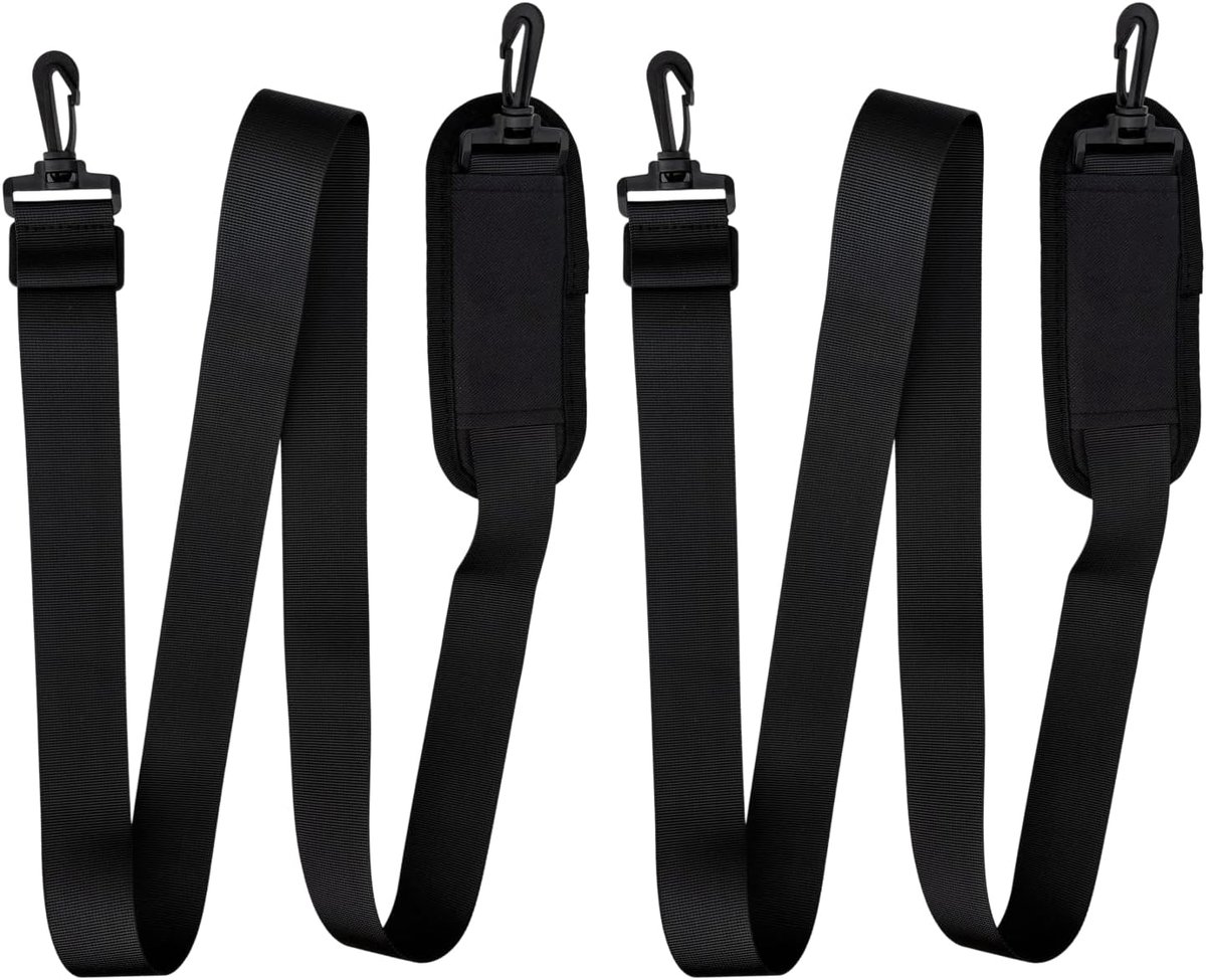 2 stuks schouderriem voor tassen, schouderriemen, 160 x 3,8 cm, met schoudervulling en kunststof haak, tasriem om te wisselen, voor reizen, sport, laptop en schoudertassen