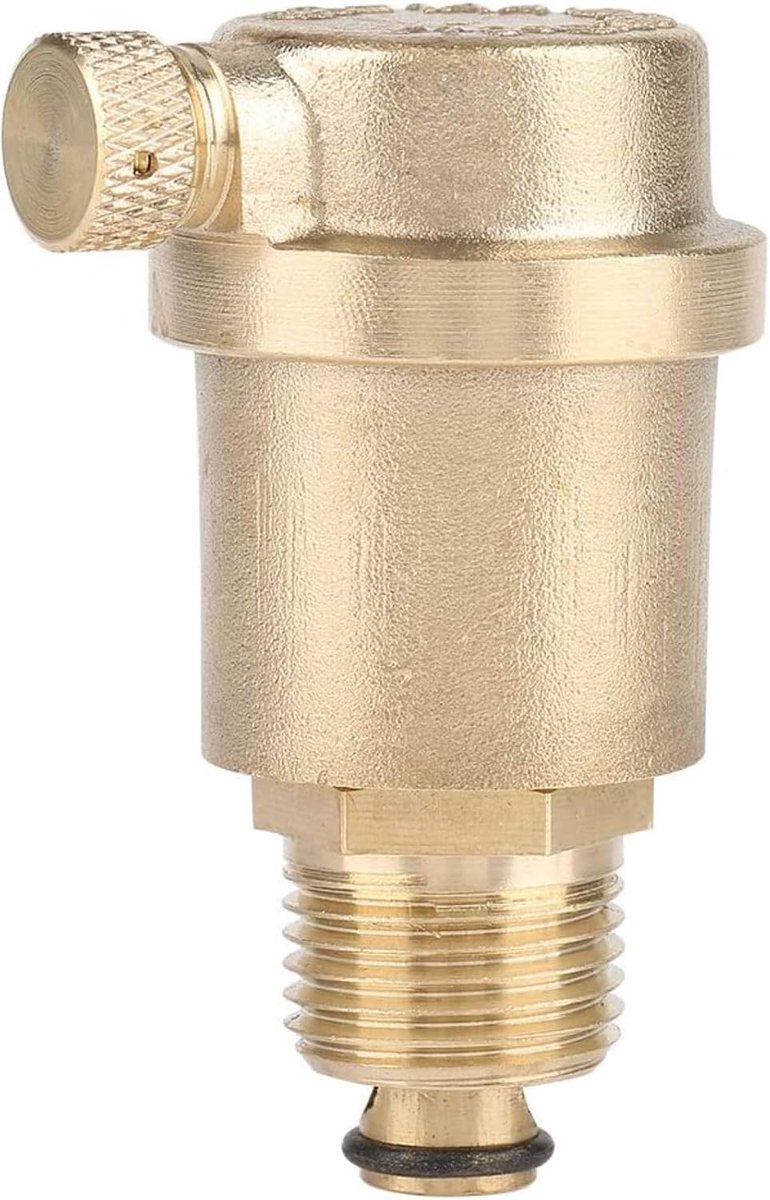 G1/2 Messing Automatic Air Venting Klep, Hoge Temperatuurdrukklep voor Zonneboilers, HVAC- en Ketelsystemen (7 Cm Koperen luchtmurger)