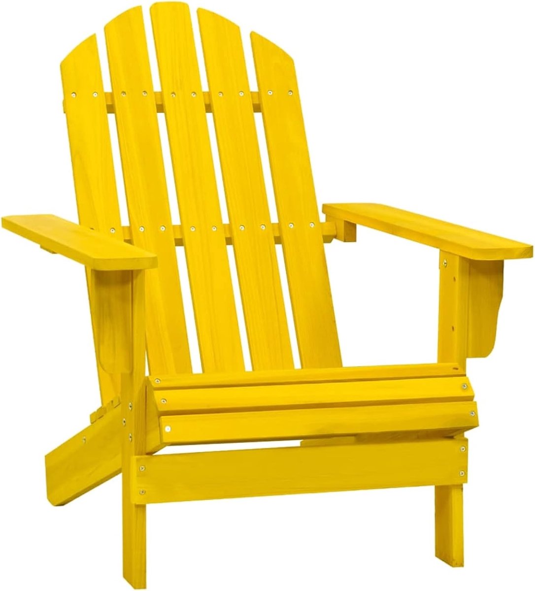 Stoel tuinstoel houten relaxstoel Adirondack tuinstoel dekstoel balkonstoel tuinligstoel Adirondack schommelstoel geel massief hout dennenhout