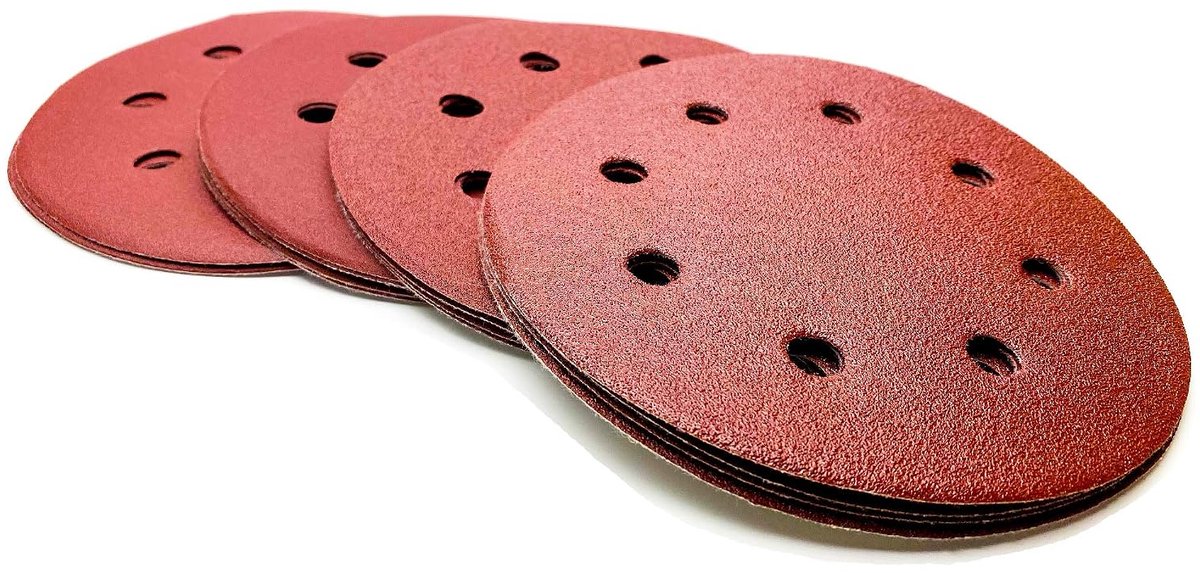 20 stuks 8 gaten 180 mm schuurschijven StarkeAGB schuurpapier voor wandschuurmachine plafondschuurmachine droogbouwschuurmachine inclusief 5 vellen: 80/120/180/240 in totaal 20 vellen