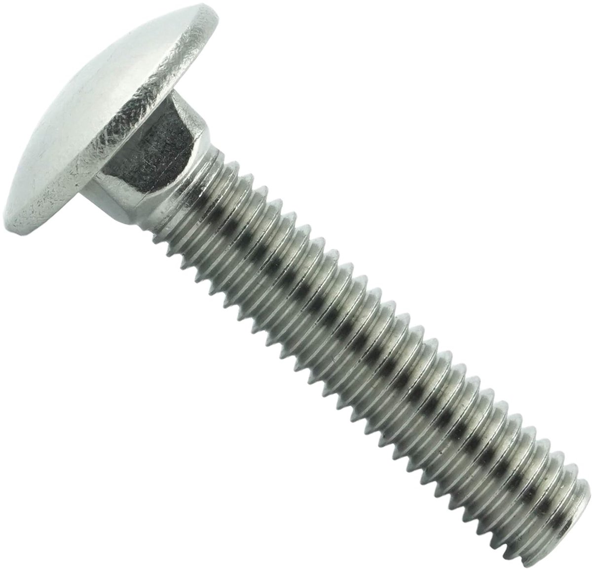 schroeven met vierkante aanzet M8 x 30 mm (10 stuks) - slotschroeven DIN 603 - ISO 8677 platte ronde kop schroeven - schroefdraadschroeven - volledige schroefdraad - roestvrij