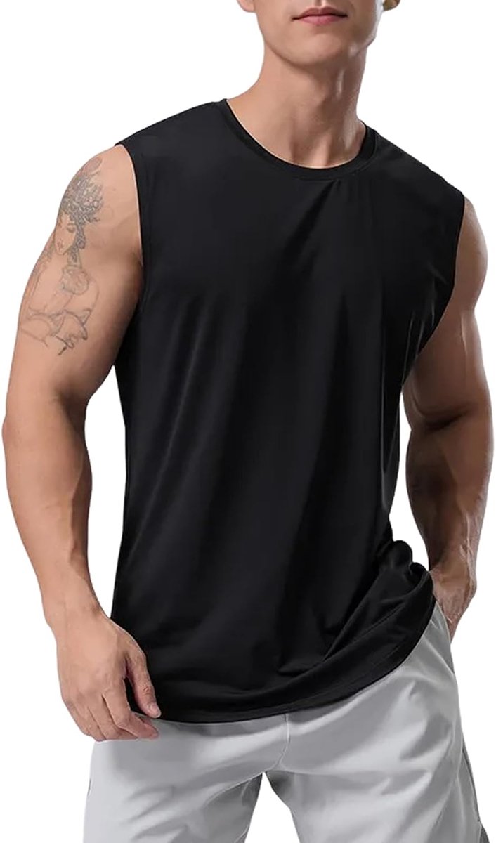 Heren bodybuilding vest running sportkleding heren mouwloos T-shirt