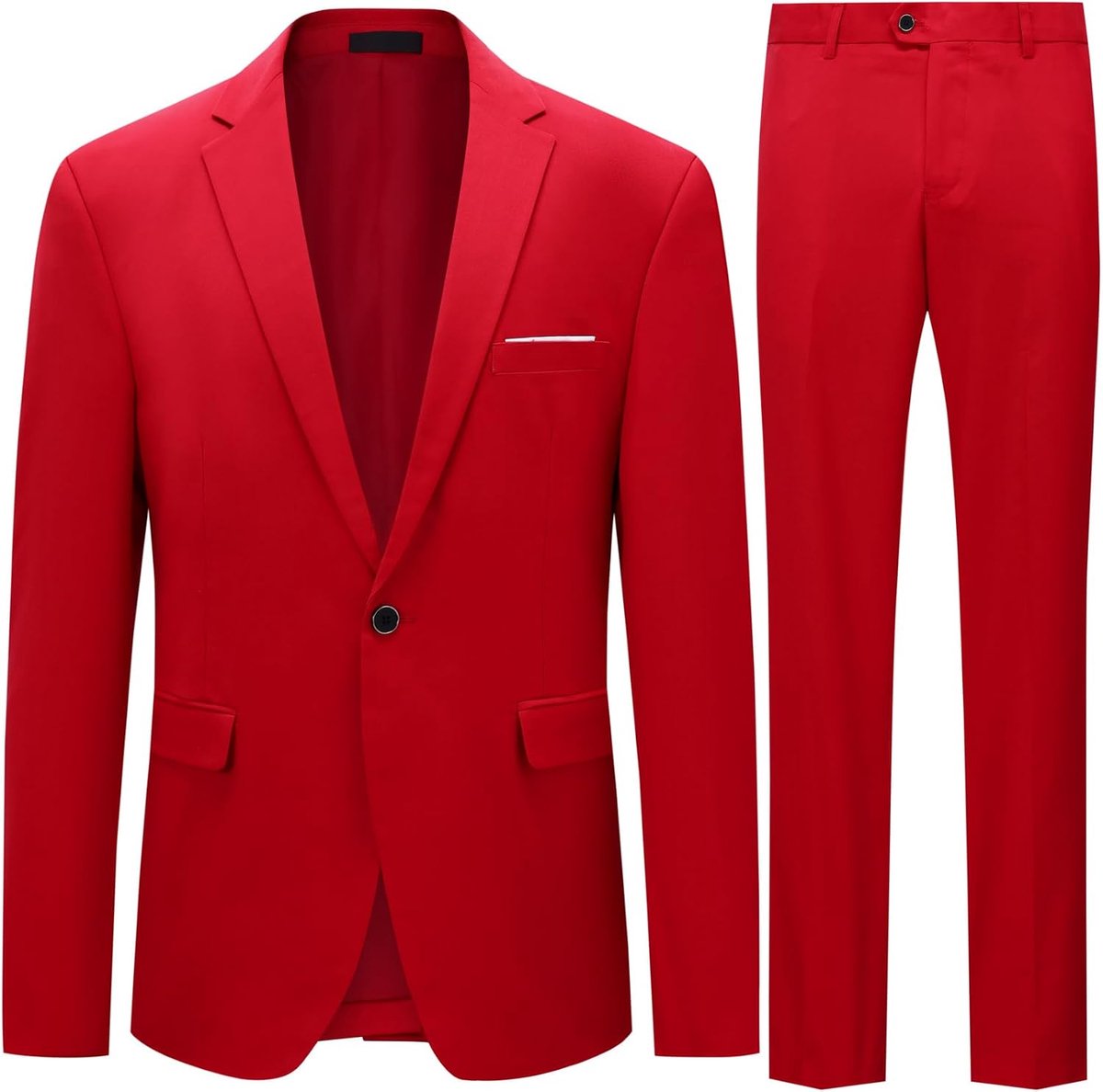 Pakken 2 Stuk Pak Slim Fit Bruiloft Diner Tuxedo Suits voor Mannen Business Casual Jas & Broek 10 Kleuren Beschikbaar