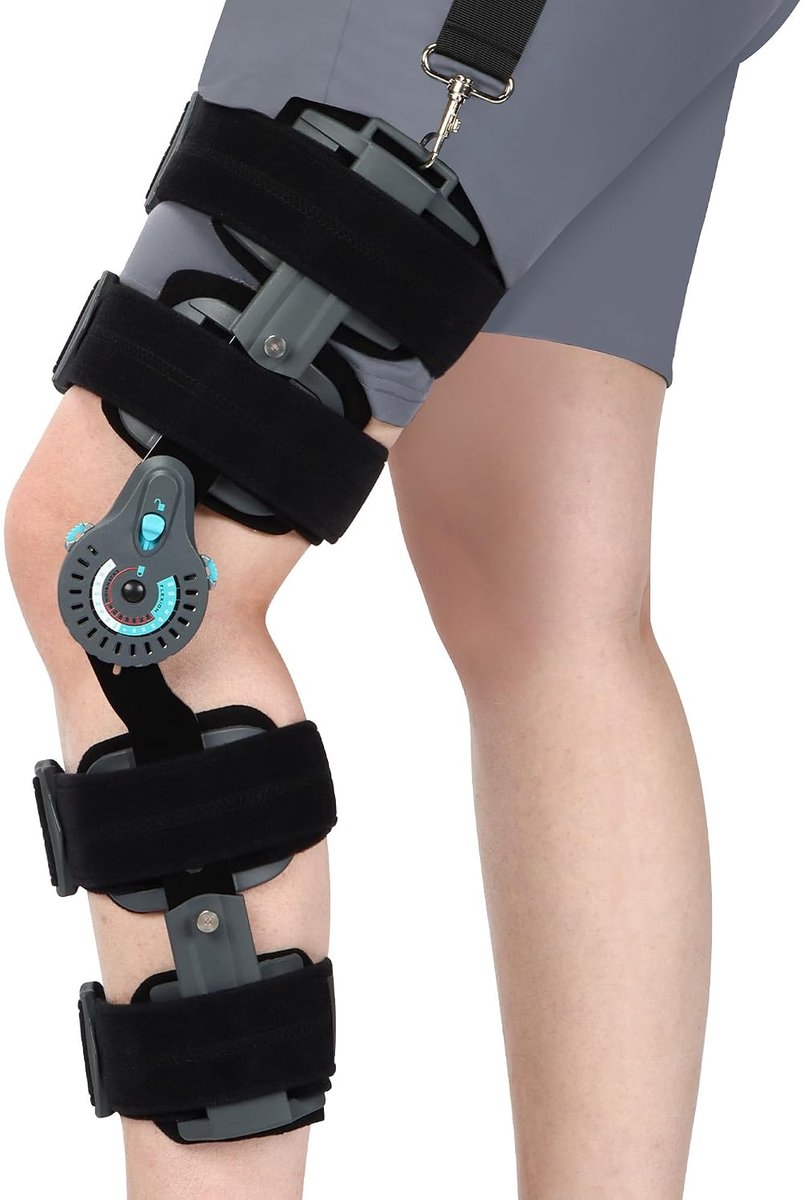 Kniebrace Knieorthese Verstelbaar Verstelbaar voor ACL, MCL, PCL Revalidatie Orthopedische Stabilisator, Postoperatieve Immobilisator voor Knie- en Beenstabilisatie