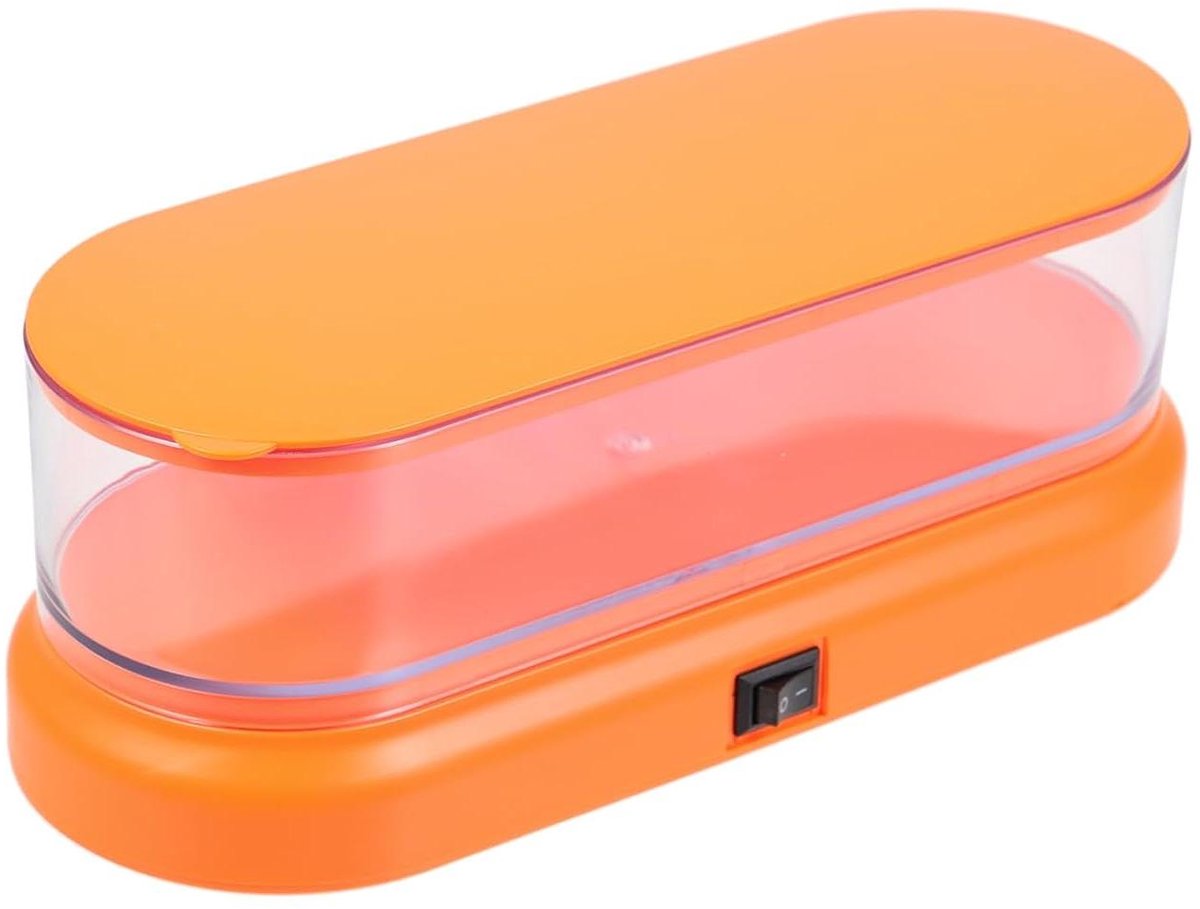 Ultrasone Reiniger - Schoonmaakapparaat Reinigingsmachine - Sieraden Reinigen - Hoge Vibratiefrequentie - 20 x 8 x 7.2 cm - Oranje