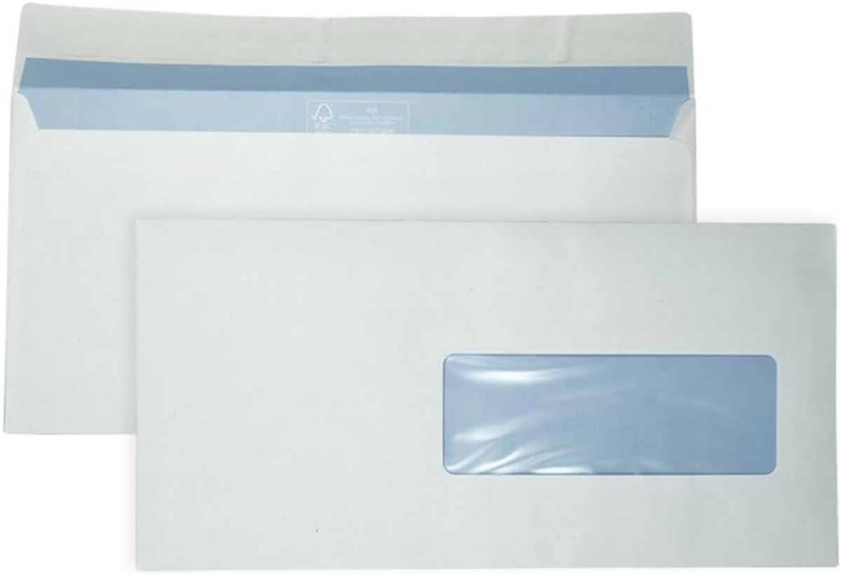 Enveloppen C5/6 - Venster rechts - Zelfklevend - Perfect voor verzending - SnelShoppen