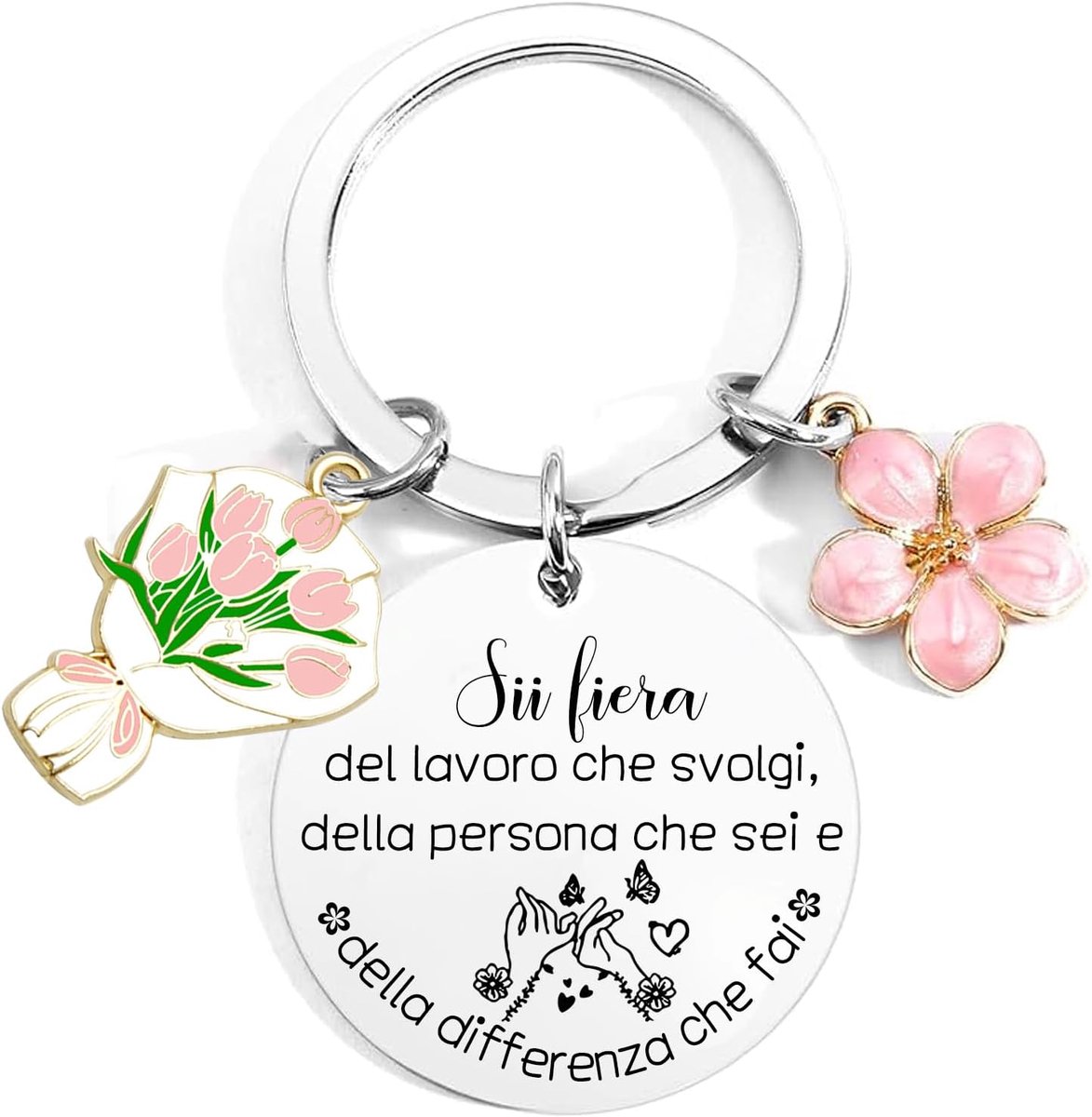 Portachiavi Collega Vrouwen Geschenken voor Vriend Cadeau Colleghi Ideeën Heren Colleghe Amicizia Porta Chiavi Cadeau voor colleghi Che Va Via Grazie Pensione Geschenken