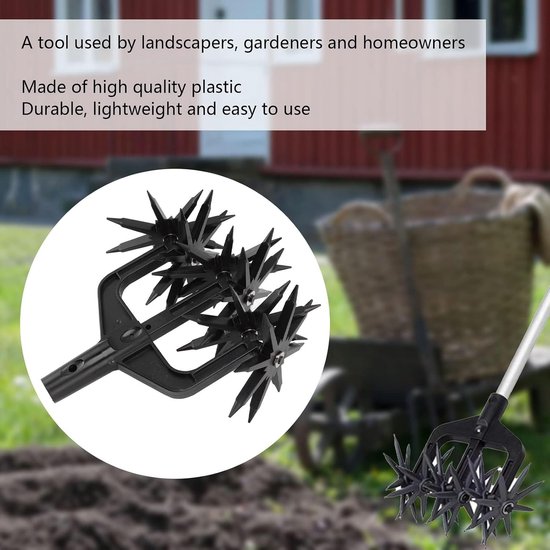 Tiller, Tuinklauw Tuingereedschap Tuinfrees Cultivator Tuingereedschap Cultivator Tuin Geventileerde Verticuteermachine Grondfrees voor de Tuin — afbeelding 3