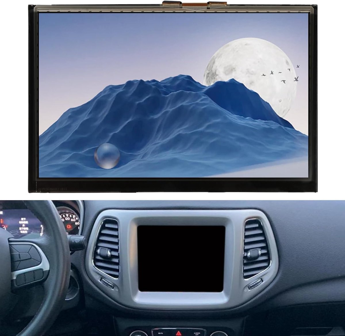 LCD scherm voor Jeep Compass 7.0 inch - vervangdisplay - eenvoudig te installeren - voor navigatie en radio - ShopVlot