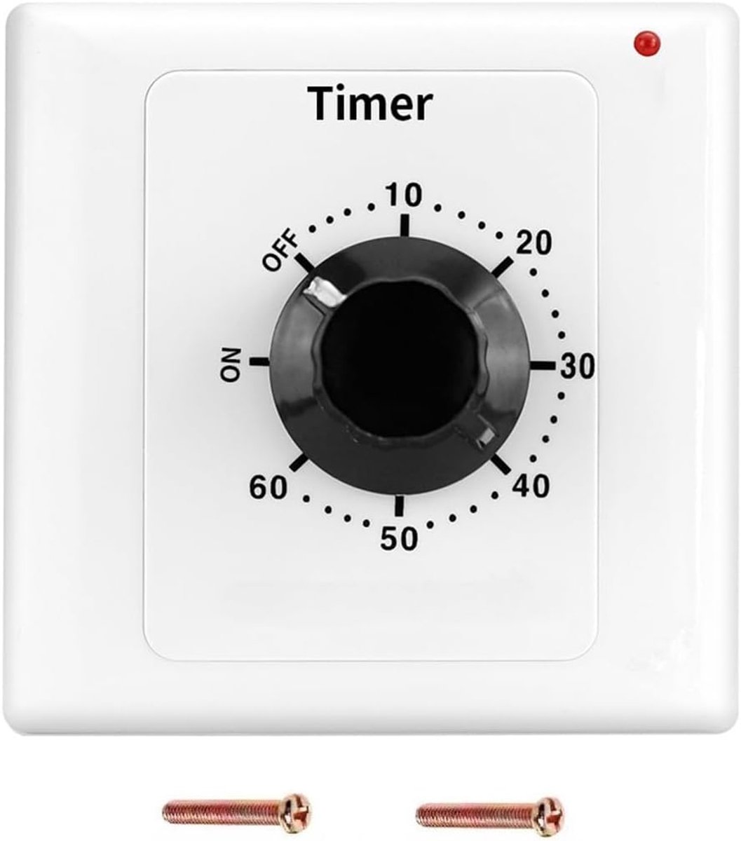 Mechanische timer 60 minuten - programmeerbare stekkerdoos - robuust ontwerp - ideaal voor verlichting en apparaten - ShopVlot