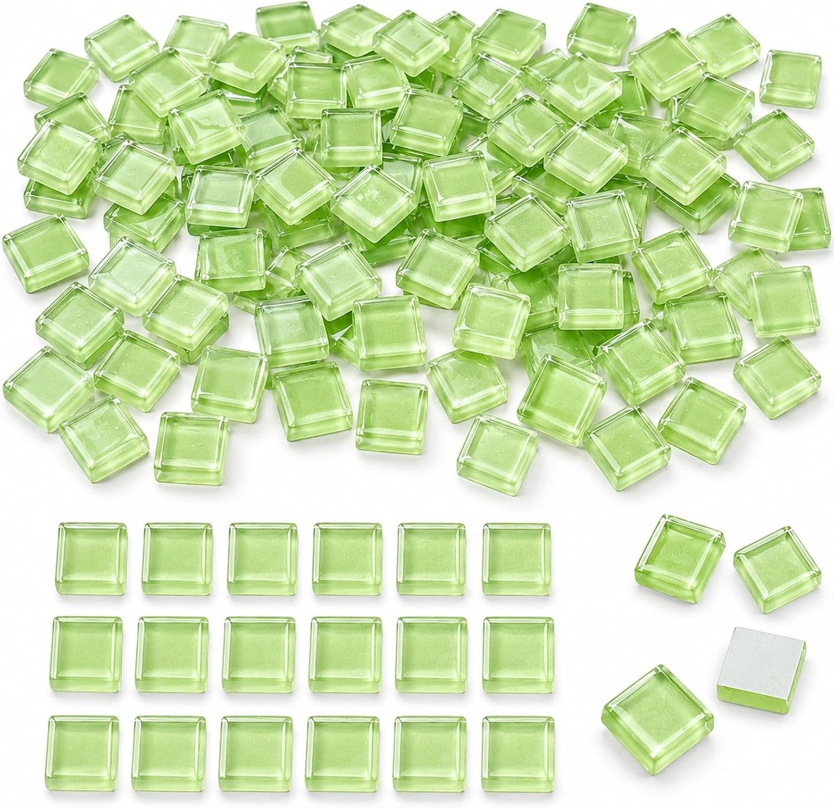Mozaïekstenen 1kg - 1x1cm vierkante glazen tegels - duurzame kleuren - perfect voor kunstprojecten - ShopVlot