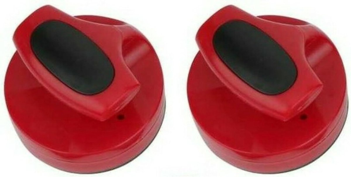 Air hockey pusher 96mm - Deluxe rood - T-handvat - Geschikt voor 6 en 7 ft tafels - ShopVlot