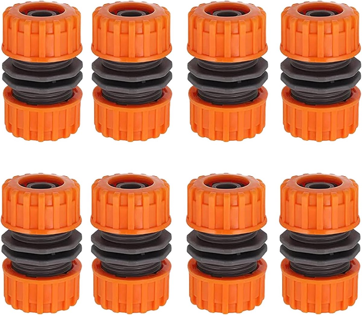 Hose connector 8pcs - dubbelplug - ABS materiaal - ideaal voor tuin- en slangreparatie - ShopVlot
