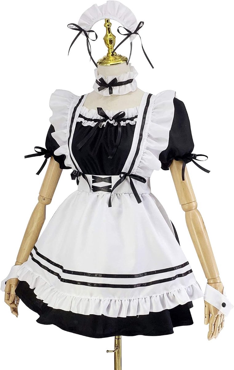 Lolita Franse Meid Kostuum - 4-delig Set - Schattige Anime Outfit - Perfect voor Feestjes - ShopVlot