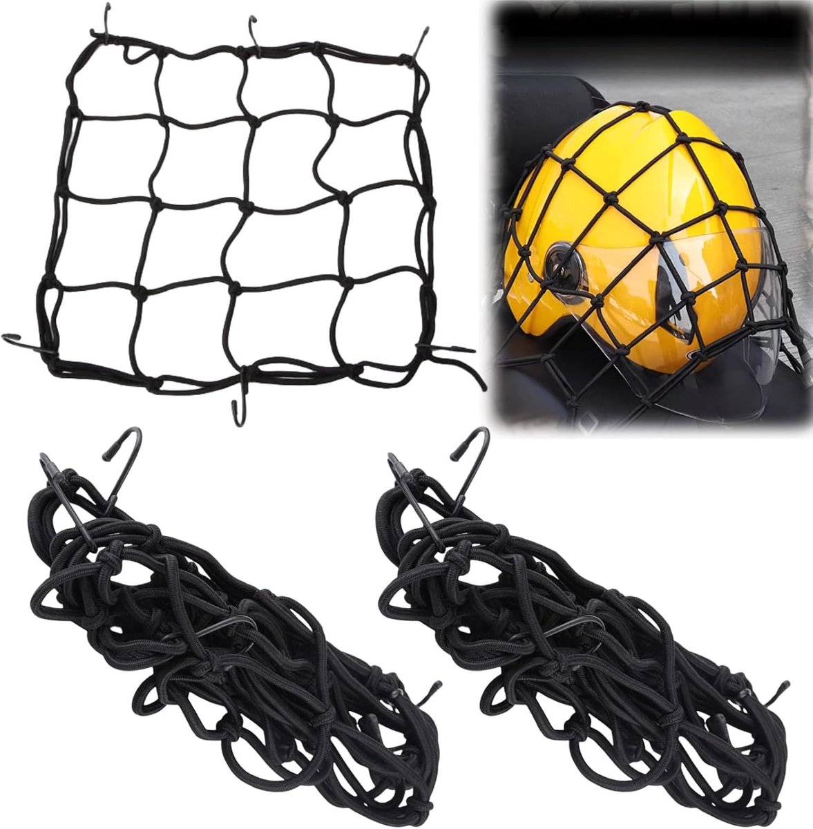 Filet à Bagages Elastique 30x30 cm - 2 Stuks - Rubber - Sterk en Flexibel - ShopVlot