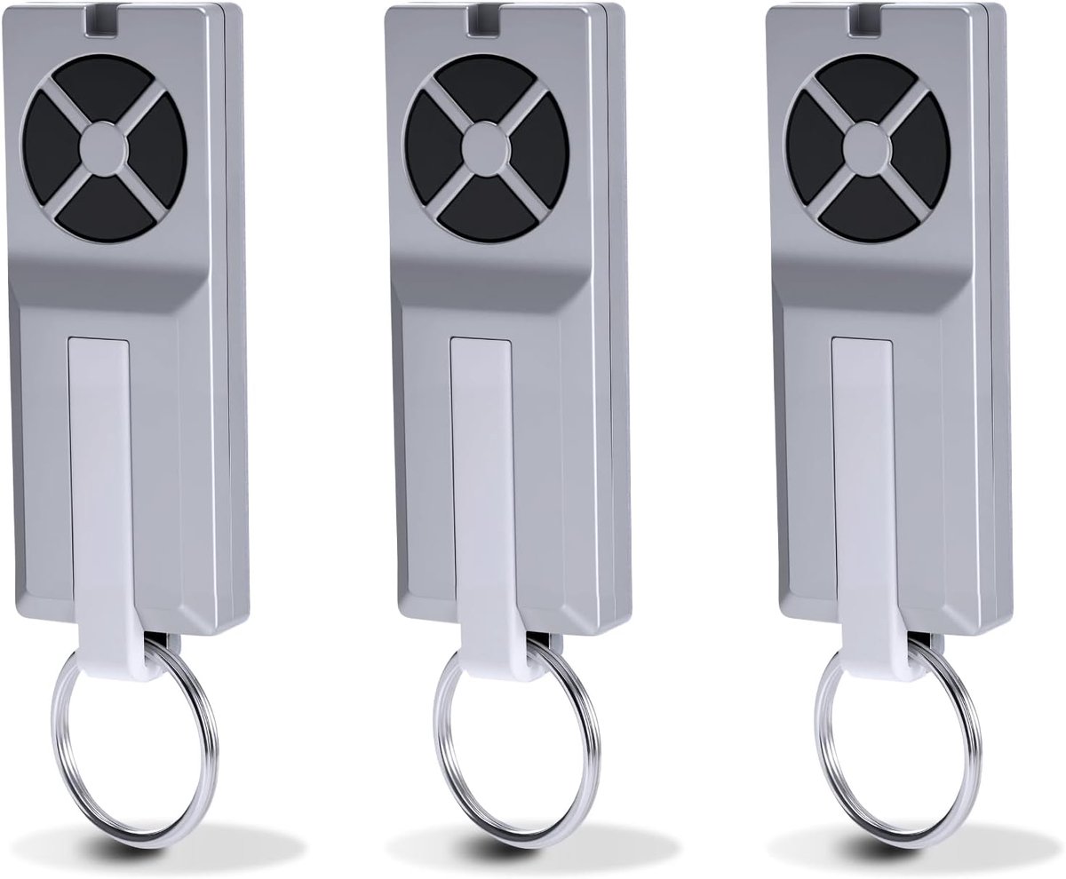 Universele garagedeuropener afstandsbediening set van 3 - 4 toetsen met witte LED - ShopVlot
