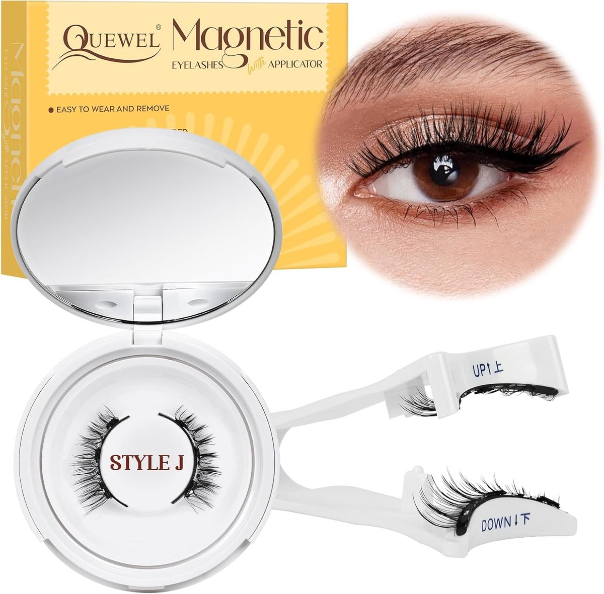 Herbruikbare Magnetische Wimpers met Applicator - Natuurlijke Look - Eenvoudig aan te brengen - ShopVlot