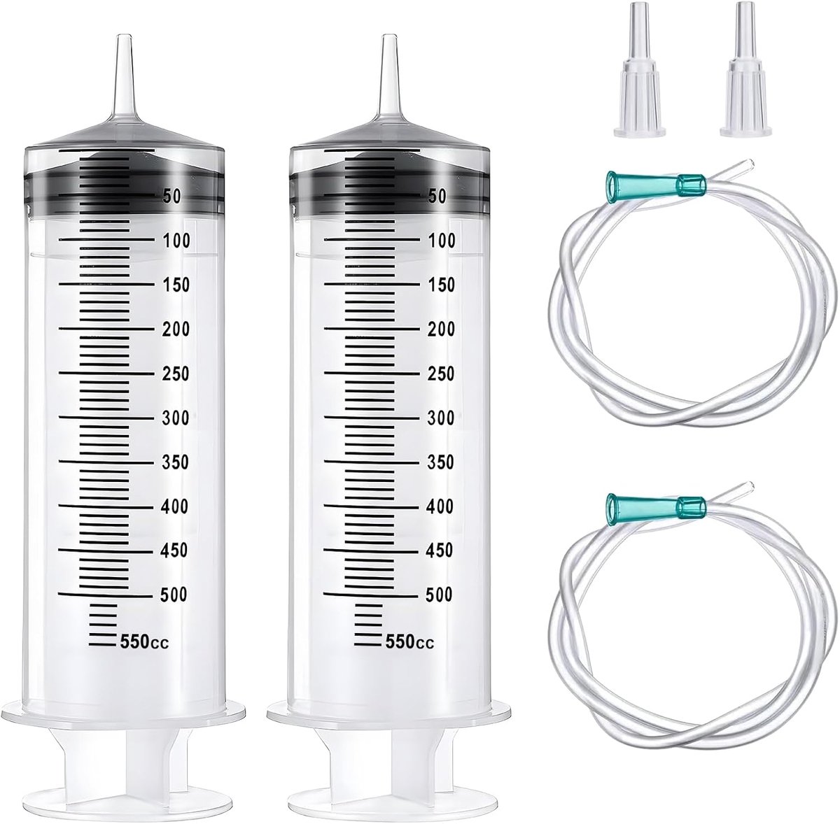 Grote spuit 550ml - kunststof zonder naald - nauwkeurige dosering - ideaal voor laboratoria - ShopVlot