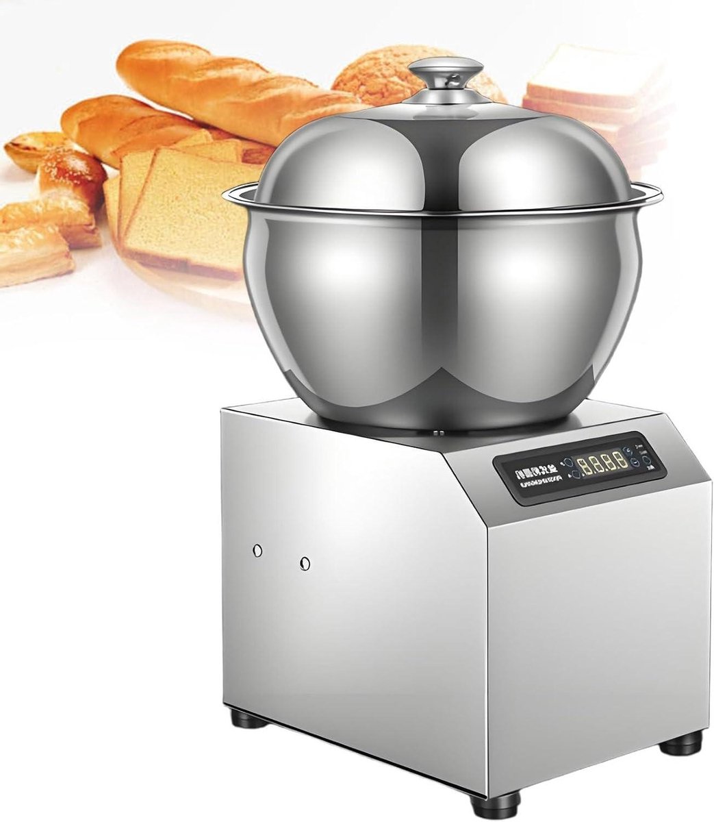 Deegkneedmachine - Deegmixer Keukenmachine - Bakken en Deeg Maken - Bidirectioneel Roterend - 5kg - Zilver