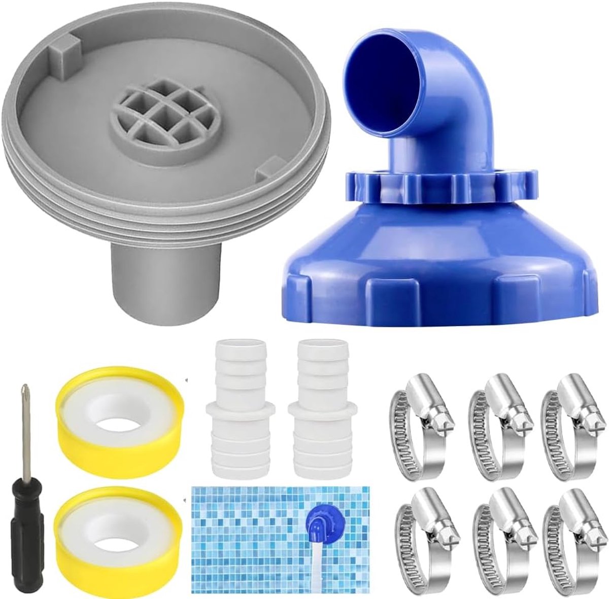 Poolinlaatnozzle 32 mm - 360° draaibaar - Verbeterde watercirculatie - Voor schone zwembadwater - ShopVlot