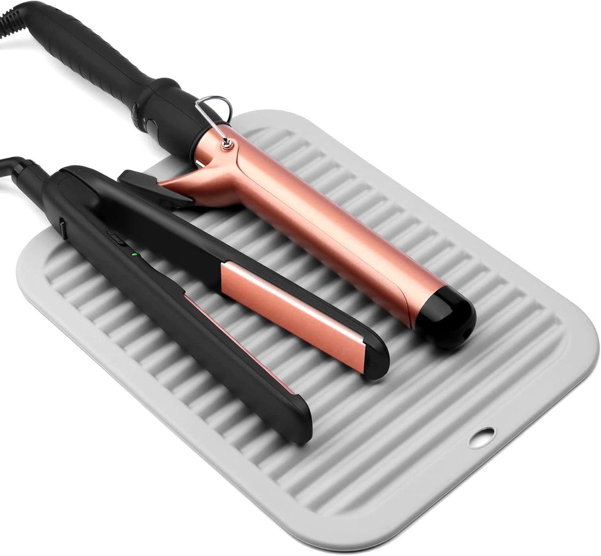 Hittebestendige Mat - Siliconen Mat Stylingtools - Bescherming Aanrecht - Groter Formaat - 30 x 23 cm - Grijs