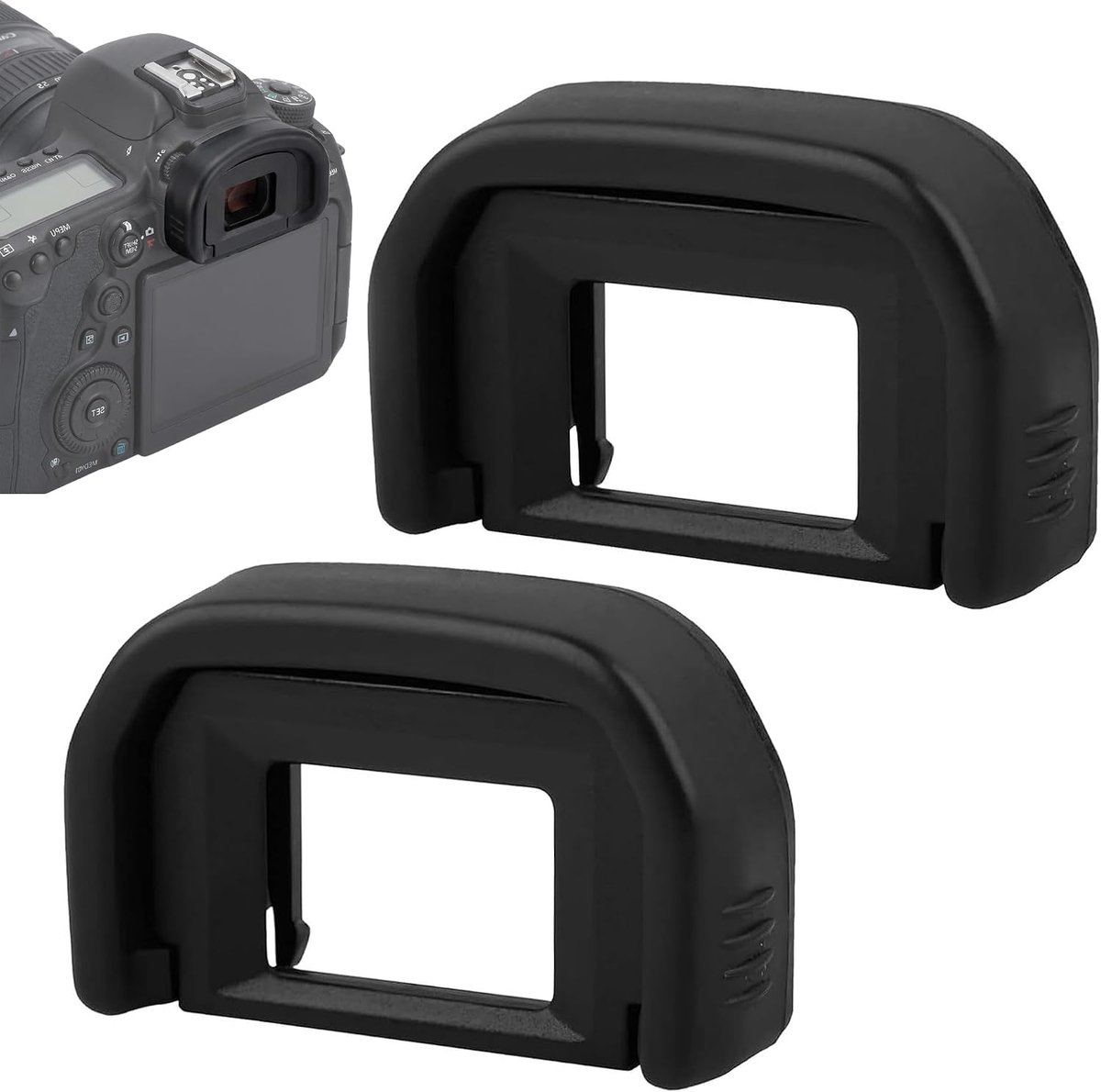 Oogschelp vervanging 2 stuks - zwart - effectieve lichtblokkering - ideale bescherming voor buitenfotografie - ShopVlot
