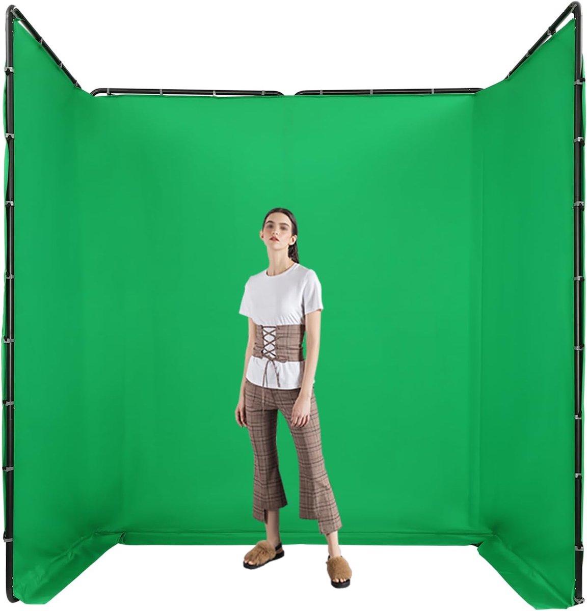 Backdrop stand 4m x 2.4m - Heavy duty - Opvouwbaar design - Perfect voor foto en video - SnelShoppen