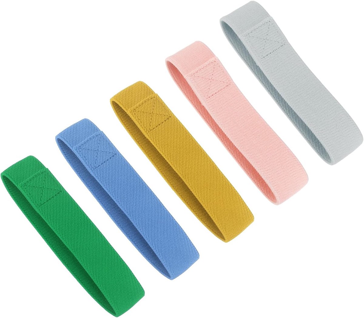 5 stuks Bento Box Strap lunchboxen riem elastische bevestigingsriem lunchbox elastieken voor thuis, kantoor, camping, picknick, orchidee/roze/lichtgrijs/gembergeel/groen