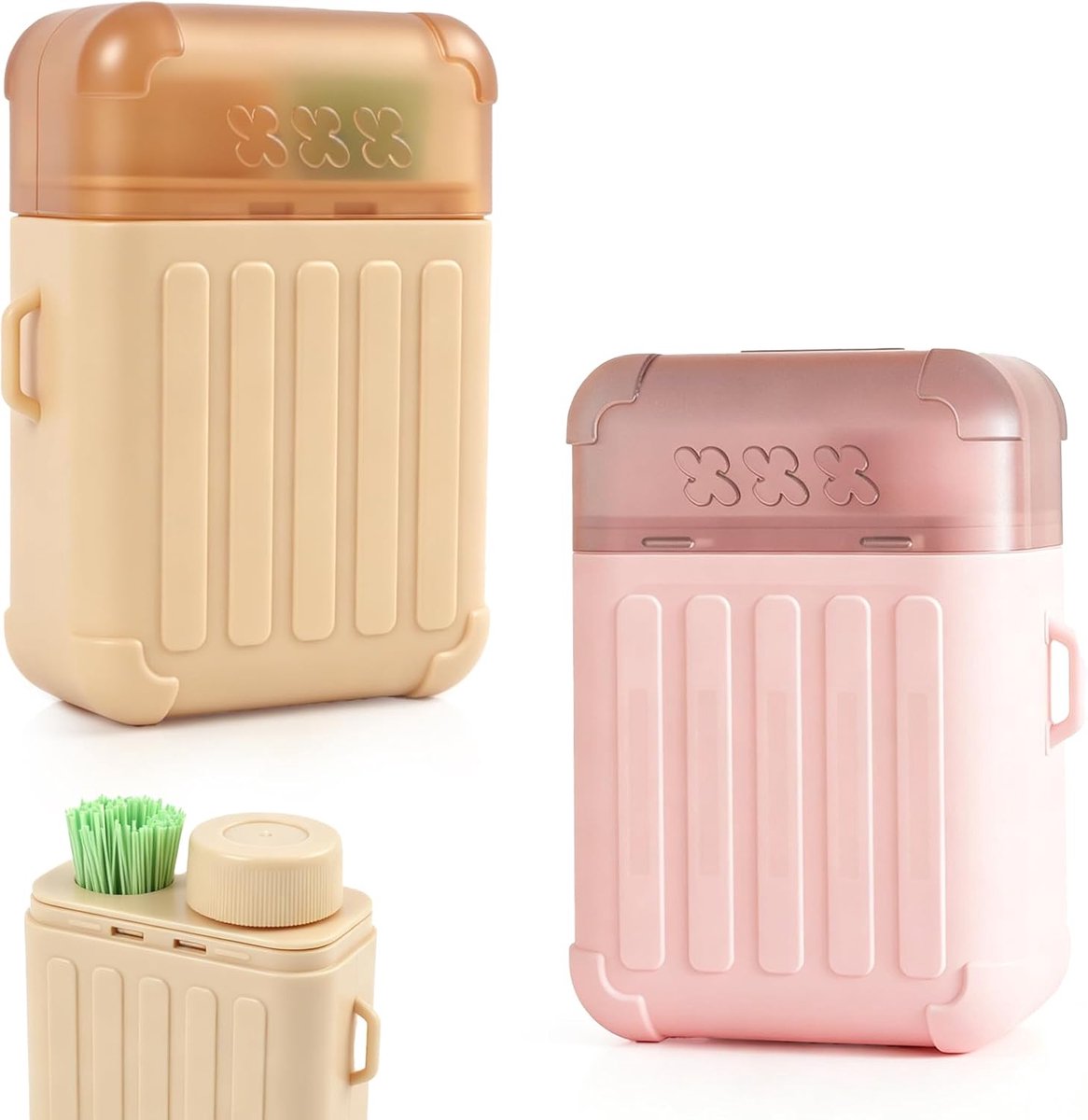 360 stuks oorpiercingreinigers (mint en roze), reinigingslijn voor zachte verzorging, reinigingsstaafjes voor het verwijderen van geurtjes, praktische set voor mannen en vrouwen