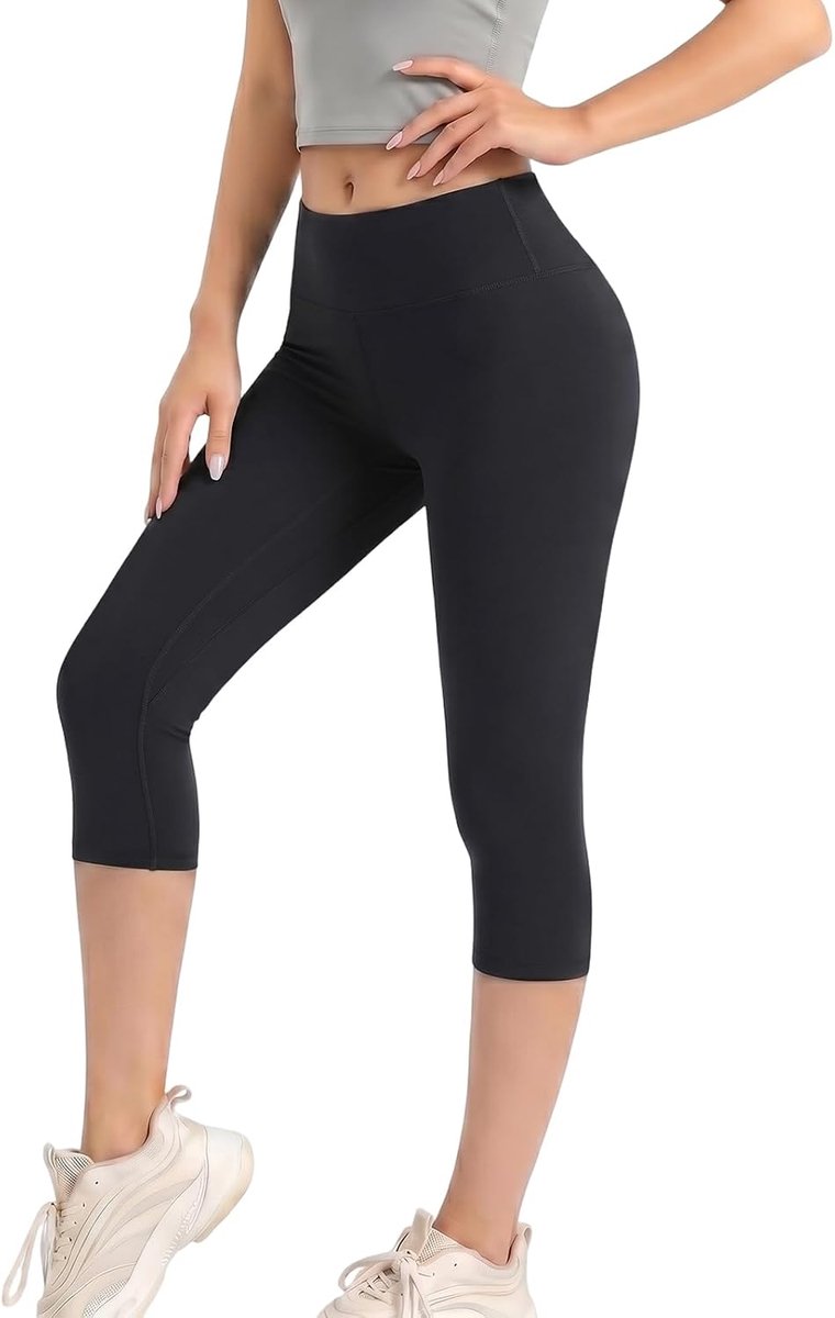 Creamlush 3/4 legging voor vrouwen hoge taille capri yogabroek boterachtig zacht elastisch ondoorzichtig buikcontrole rekbare bijgesneden workout panty sportbroek voor hardlopen, fitness, gym
