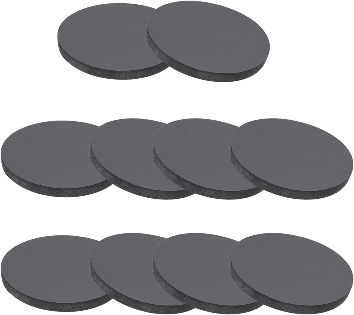 Rubber massieve schijven ringen, 10 stuks 70 mm ID x 6 mm dikke rubberen ronde pakking pad bussen spacer ring voor doe-het-zelf pakking ambacht, zwart