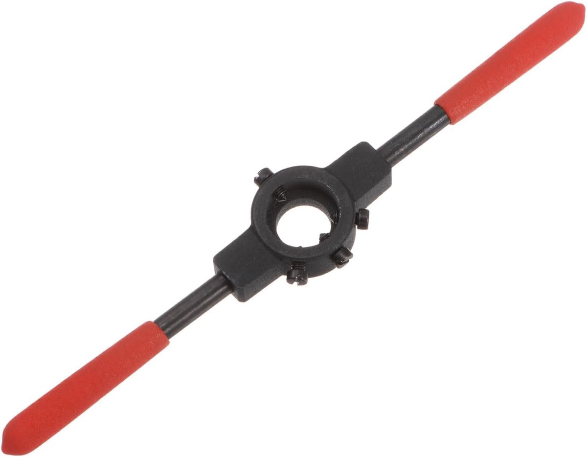 Schroefsleutel met schachtgreep, voor metrische M4,5-M6 (metrisch) / 3/16"-1/4" (UNC/UNF) / 20 mm buitendiameter, 20 mm x 7 mm draadsnijhouder met kunststof handvat