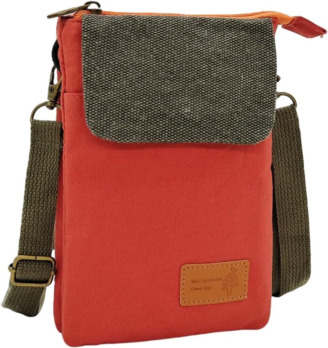 Tas voor mobiele telefoon voor dames, draagtas, schouderriem, canvas, tas voor mobiele telefoon, dames, voor reizen, winkelen, dagelijks gebruik