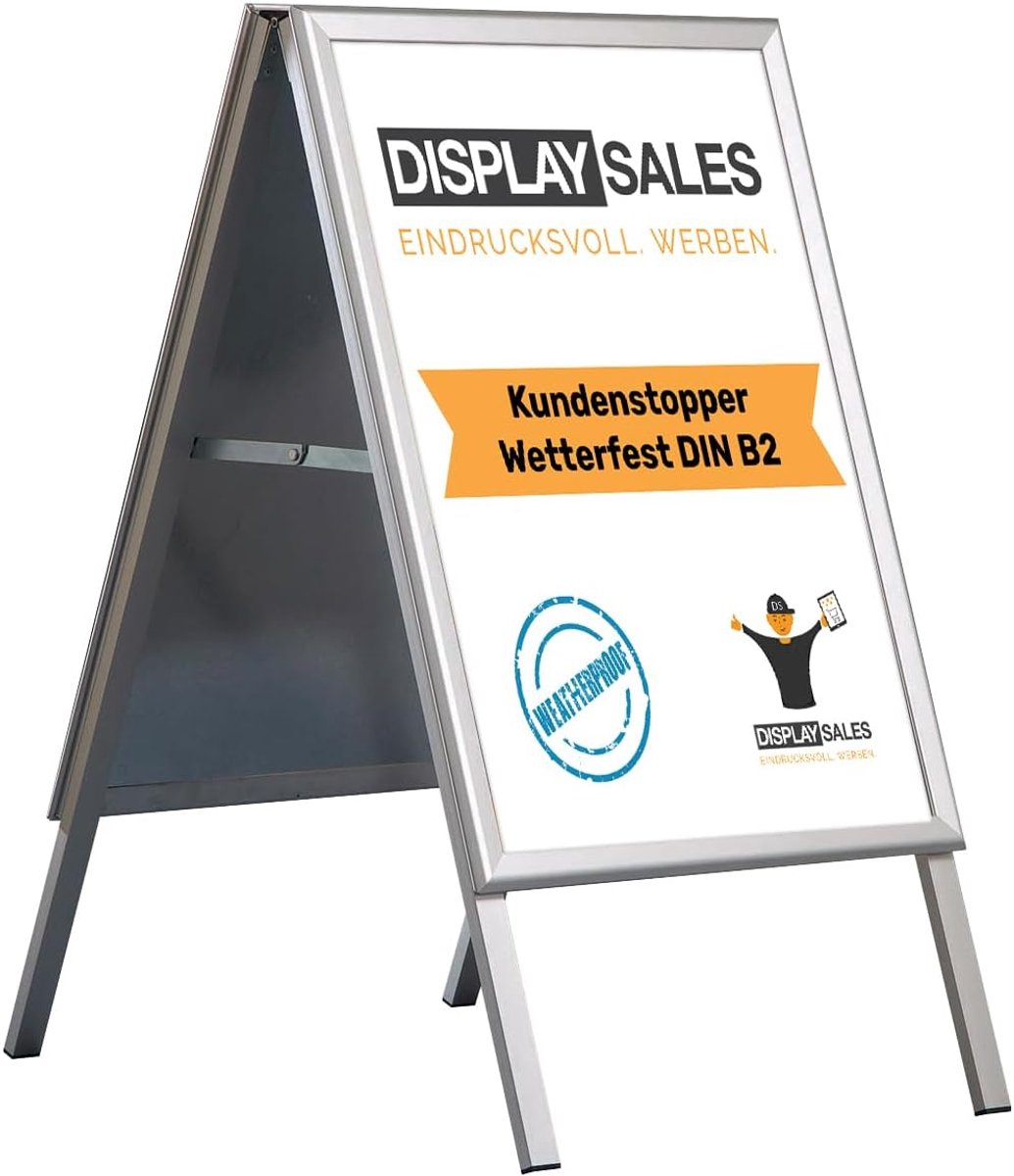 Posterstandaard B2 - Aluminium - Weerbestendig - Dubbelzijdig gebruik - ShopVlot