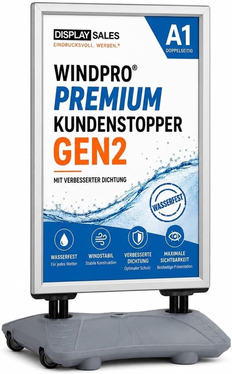 Posterstandaard DIN A1 - weerbestendig - UV-bescherming - perfect voor buitengebruik - ShopVlot
