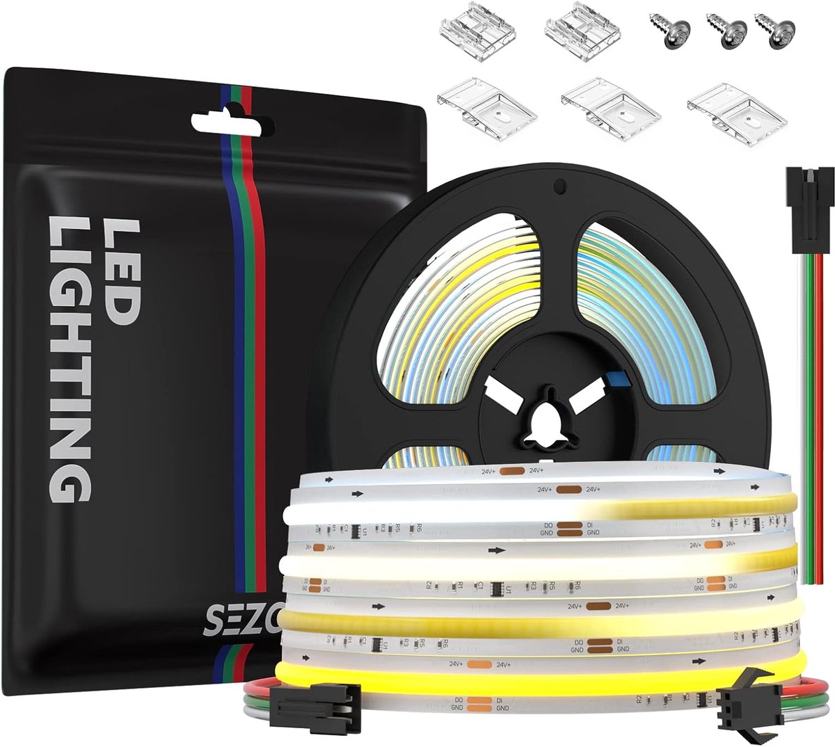 LED Strip 5m 576 LEDs/M - CCT COB - Pixel Addressable - Ideaal voor sfeerverlichting - ShopVlot